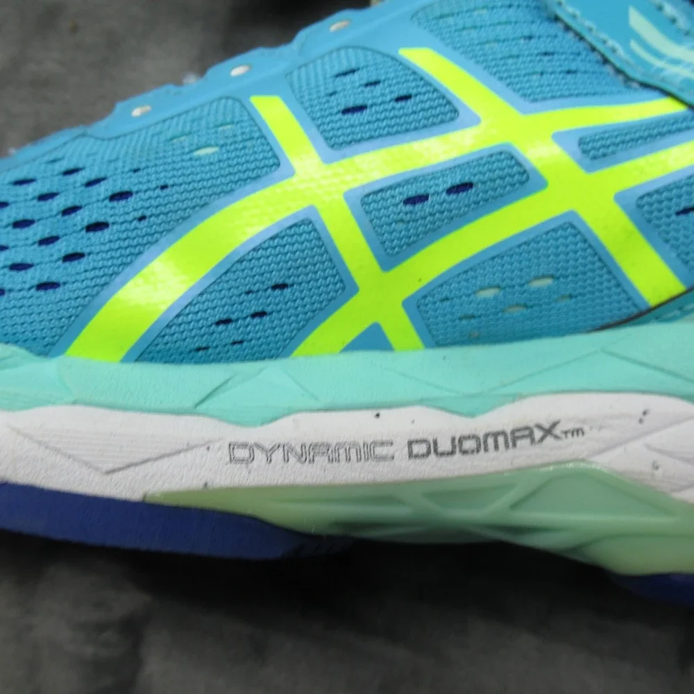 Asics Gel Running Shoes Womens 7 Teal Yellow Kayano Fluid Ride Cushioned Comfort